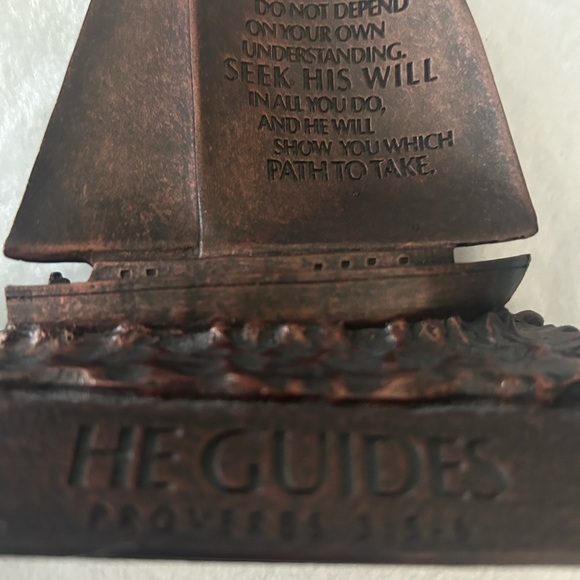 He Guides, Trust In the Lord, Sailboat Sculpture, Small - Picture 7 of 7